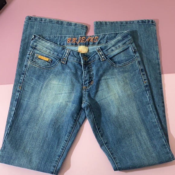 BB Jeans Jeans Bb Jeans Fadedwash Jewel Flarebottom Blue Jeans